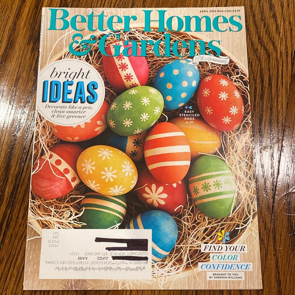 Better Homes & Gardens Magazine - April 2022 - Bright Ideas       home decor